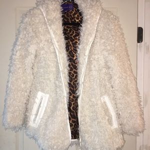 Madden Girl Fake Fur Hoodie Jacket